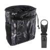Drawstring Highend Rock Climbing Chalk Bag with a Carabiner Different Pockets for Climbing Bouldering, Gymnastics, Gym Pouch, Cross Fit and Lifting 1pcs (Black Camouflage) view 1