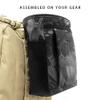 Drawstring Highend Rock Climbing Chalk Bag with a Carabiner Different Pockets for Climbing Bouldering, Gymnastics, Gym Pouch, Cross Fit and Lifting 1pcs (Black Camouflage) view 4