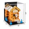Better Display Cases Versatile Acrylic Display Case - Medium Square Box with Mirror, Wall Mount, Light Blue Risers and Clear Base 10" x 10" x 10" (A028-BLR) view 2