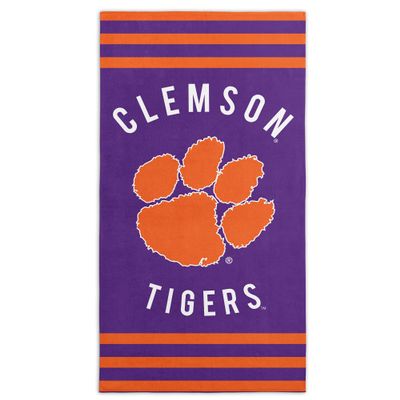 Northwest NCAA Clemson Tigers Unisex-Adult Beach Towel, 30" x 60", Stripes