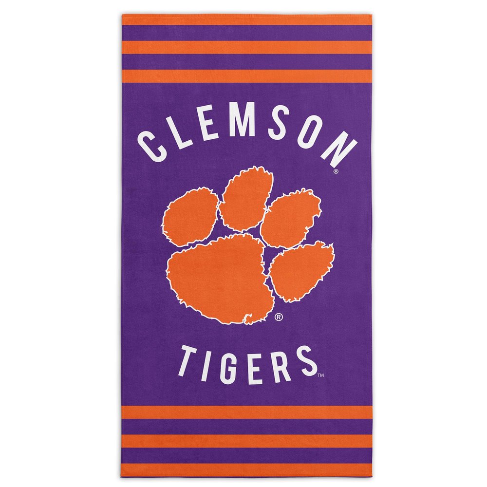 Northwest NCAA Clemson Tigers Unisex-Adult Beach Towel, 30" x 60", Stripes