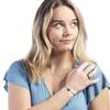 ELEGANT CONFETTI Venice 18k Black Gold Plated Cubic Zirconia Blue Bolo Fashion Bracelet view 3