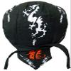 Chinese Dragon Skull Cap Black Doo Rag Durag Asian Bandana Headwrap (Black Red and White Dragon Dorag II) view 2