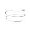 HUNO Minimalist Metal Punk Spiral Coil Upper Arm Cuff Open Arm Bracelet Armlet Adjustable Hammered Wrap Armband Bangle for Women-spiral silver