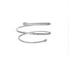 HUNO Minimalist Metal Punk Spiral Coil Upper Arm Cuff Open Arm Bracelet Armlet Adjustable Hammered Wrap Armband Bangle for Women-spiral silver view 3