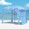 Qipi Beach Cabana - Easy to Set Up Canopy, Waterproof, Portable 6' x 6' Beach Shelter, Included Side Wall, Shade with UPF 50+ UV Protection, Ultimate Sun Umbrella - for Kids, Family - Sea Life view 2