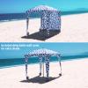 Qipi Beach Cabana - Easy to Set Up Canopy, Waterproof, Portable 6' x 6' Beach Shelter, Included Side Wall, Shade with UPF 50+ UV Protection, Ultimate Sun Umbrella - for Kids, Family - Sea Life view 3