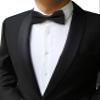 JEMYGINS Black Bow Tie Silk Bowtie and Pocket Square Hankerchief With Cufflinks Sets for Men(2) view 4