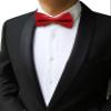 JEMYGINS Red Bow Tie Silk Bowtie and Pocket Square Hankerchief With Cufflinks Sets for Men(5) view 3