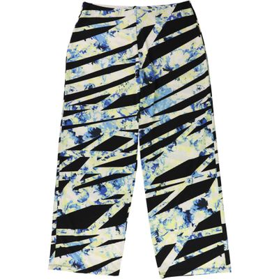 Alfani Womens Printed Casual Wide Leg Pants, Black, Medium