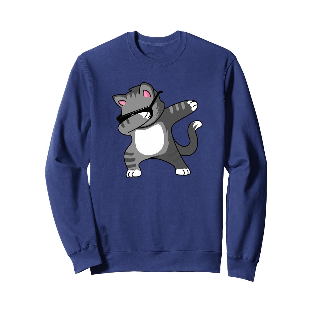 Dabbing Cat Sweatshirt - Funny Cat Dab Dance Kitty Sweater