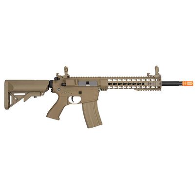 Lancer Tactical Gen 2 EVO AEG LT-12 AEG Aerosoft Gun, KeyMod Tan with High FPS