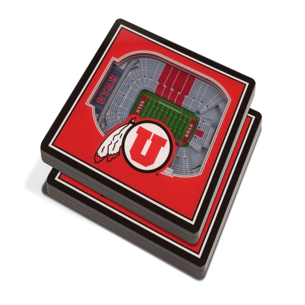 YouTheFan NCAA Utah Utes 3D StadiumView Coasters - Rice-Eccles Stadium 4" x 4"