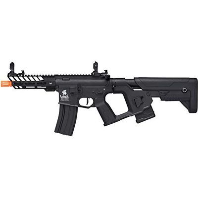 Lancer Tactical Gen 2 Proline 7'' Enforcer Needle Tail Skeleton Full Metal Airsoft AEG with Alpha Stock (ETU &Mosfet)- Two Magazines Included