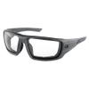 Bobster Mission Sunglasses with Foam, Matte Gray Frame, Clear Lens view 1