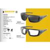 Bobster Mission Sunglasses with Foam, Matte Gray Frame, Clear Lens view 2
