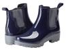 EYUSHIJIA Women's Short Rain Boots Waterproof Slip On Ankle Chelsea Booties (9 B(M), Navy-A) view 3