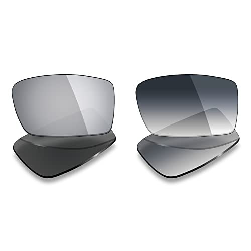 Mryok 2 Pair Polarized Replacement Lenses for Oakley Gascan Sunglass - Options