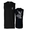 0153. Good Vibe Society Bones Hand Shaka Cool Vintage Graphic Men's Muscle Tank Sleeveles t Shirt (Black Large) view 1