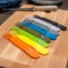 ASR Outdoor 3 in 1 Portable Plastic Utensils Flatware Camping Accessories, Yellow view 3