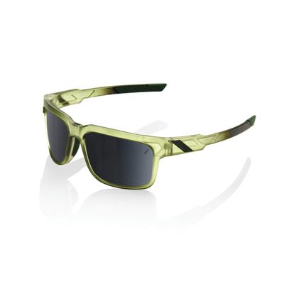 100% Type S Sport Wrap Around Sunglasses - Durable, Lightweight Active Performance Eyewear w/Rubber Temple & Nose Grip (Matte Translucent Olive Slate - Black Mirror Lens)