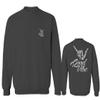 0153. Good Vibe Society Bones Hand Shaka Cool Vintage Graphic Men's Crewneck Sweatshirt (Characol X-Large) Charcoal