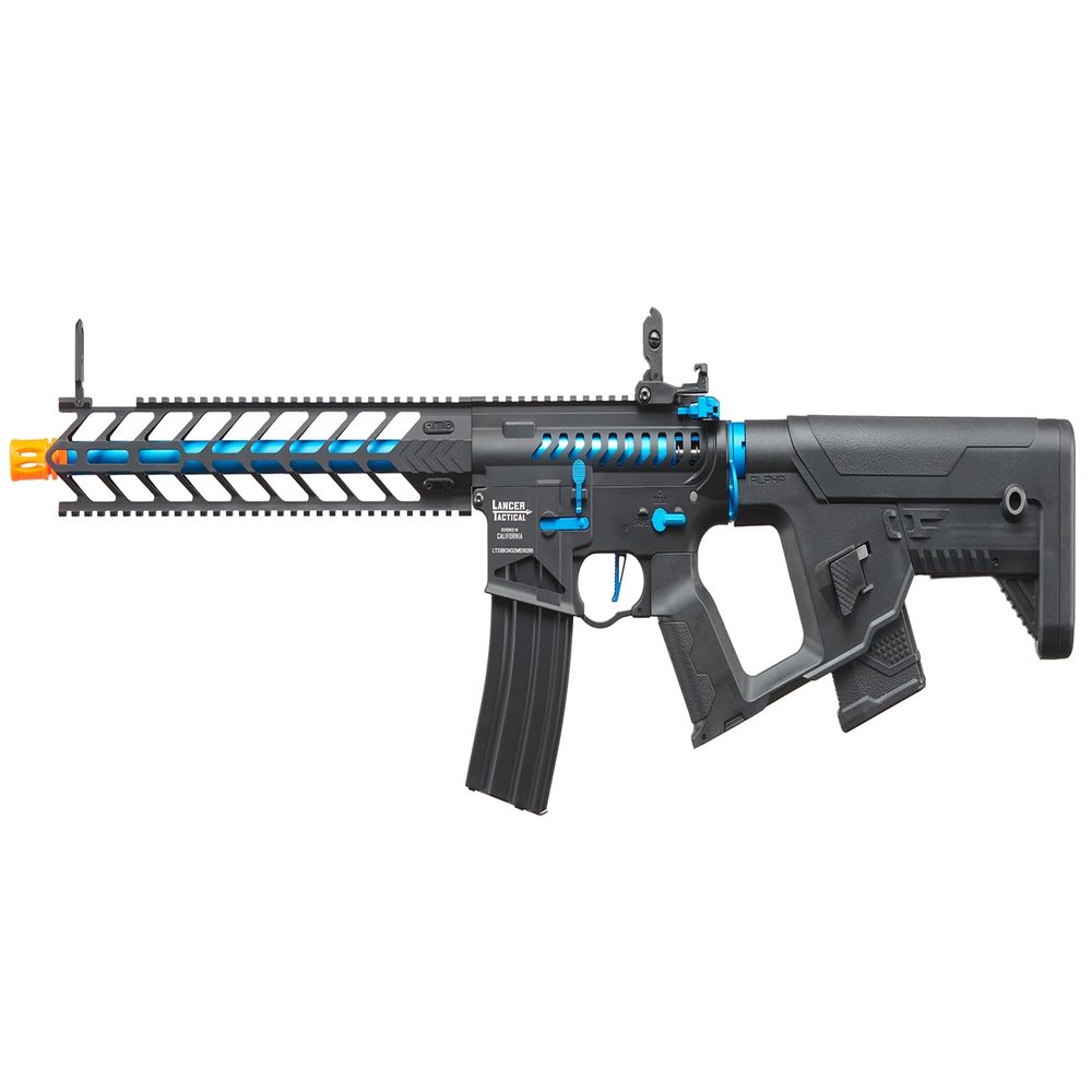Lancer Tactical Proline M4 Gen 2 Enforcer Nightwing Skeleton Full Steel Airsoft Gun with Fast Trigger and MOSFET (Adjustable Alpha Stock with Extra Mini Mag)