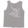 0153. Good Vibe Society Bones Hand Shaka Cool Vintage Graphic Men's Tank Top (Light Gray Large) view 3