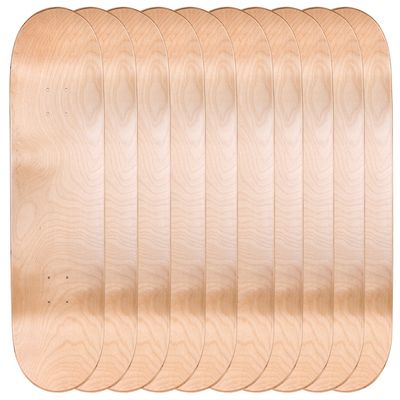 Cal 7 Blank Maple Skateboard Decks (Bundle of 10) (8.5 inch, Natural)