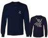 0153. Good Vibe Society Bones Hand Shaka Cool Vintage Graphic Men's Long Sleeve t Shirt (Characol, 2X Large) view 1