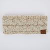 C.C Winter Fuzzy Fleece Lined Thick Knitted Headband Headwrap Earwarmer (HW-33) (Oatmeal-Confetti) view 2