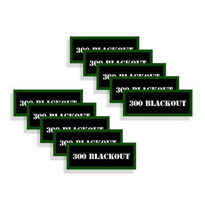 Speed Demon Hot Rod Shop Ammo Can Labels .300 Blackout Ammunition Decals for .300 Blackout - 10 Pack Adhesive Vinyl 3"x1.15"