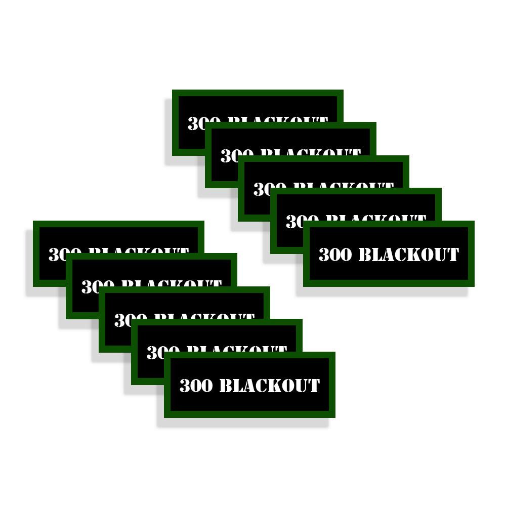 Speed Demon Hot Rod Shop Ammo Can Labels .300 Blackout Ammunition Decals for .300 Blackout - 10 Pack Adhesive Vinyl 3"x1.15"