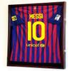 Flags connections 98% UV Protection - Baseball/Football/Basketball/Soccer/Hockey Jersey Display Case Shadowbox Wall Mount Cherry Finish view 1