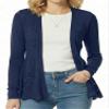 Design by Olivia Women's Lightweight Soft Knit Open Front Cardigan Sweater Long Sleeve for Casual Layering Navy M view 1