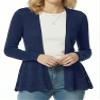 Design by Olivia Women's Lightweight Soft Knit Open Front Cardigan Sweater Long Sleeve for Casual Layering Navy M view 2
