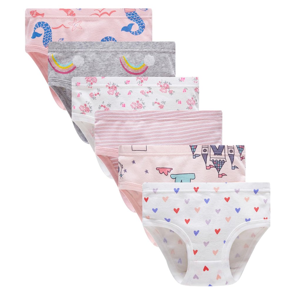 Winging Day Packs of 6 Big Girls Panties Underwear Assorted Styles Size 10