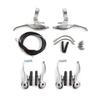 Clarks 115 V-Brake Caliper Set - Silver, Modern, Easy to Install, Alloy, Stainless Steel, 100% Stainless Steel, 1 Count, Rectangular, Polished, Front & Rear, Lever, Bike Brake Set view 1
