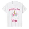 10th Birthday Girl Unicorn Shirt Tenth Birthday Outfit T-Shirt view 1