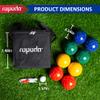 ropoda 90mm Bocce Ball Set with 8 Polyresin Balls, Pallino, Case and Measuring Rope for Backyard/Lawn/Beach/Outdoor, Resin Bocce Ball for Kids Teens Beginners(2 to 8 Players) view 3