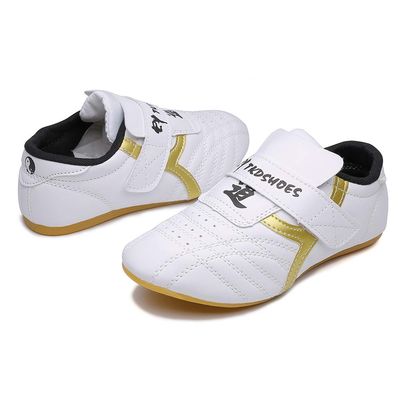 Art Taekwondo Shoes Light Weight Boxing Karate Kung Fu Tai Chi Sneakers,7 M US Women White