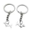 50 Items Metal Keychain Keyring Key Tags Chains Rings Jewelry Bag Charms Y7MM7 Dachshund Dog view 1
