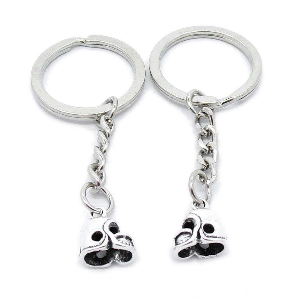 1 Item Metal Keychain Keyring Key Tags Chains Rings Jewelry Bag Charms XJ7T7 Football Helmet