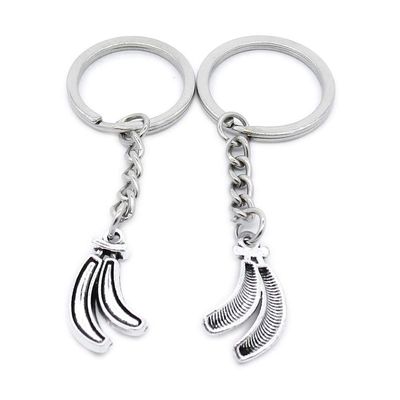 20 Items Metal Keychain Keyring Key Tags Chains Rings Jewelry Bag Charms RT0M1 Banana