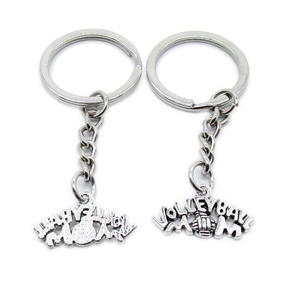 1 Item Metal Keychain Keyring Key Tags Chains Rings Jewelry Bag Charms GZ1M3 Volleyball