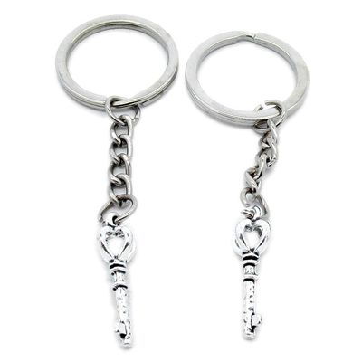 5 Items Metal Keychain Keyring Key Tags Chains Rings Jewelry Bag Charms J6ET8 Crown Key