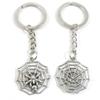 5 Items Metal Keychain Keyring Key Tags Chains Rings Jewelry Bag Charms K8WR7 Spider Net Cobweb view 1