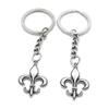 1 Item Metal Keychain Keyring Key Tags Chains Rings Jewelry Bag Charms Y6IR7 Fleur De Lis Iris Lily view 1
