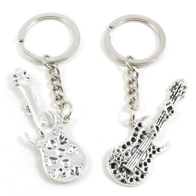 1 Item Metal Keychain Keyring Key Tags Chains Rings Jewelry Bag Charms W1NB7 Electric Guitar
