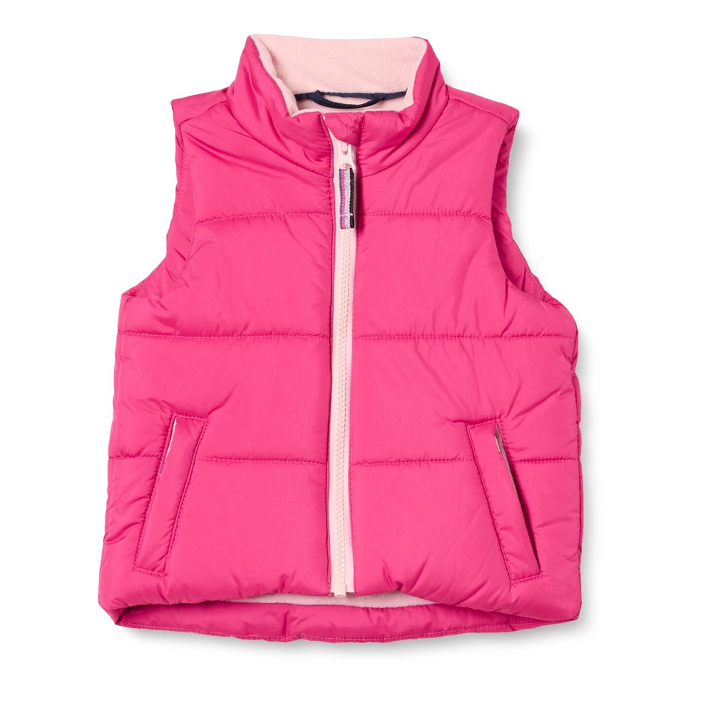 Amazon Essentials Girls' Heavyweight Puffer Vest, Pink, Medium